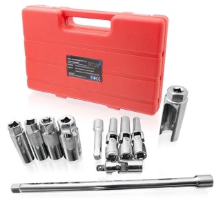 ZESTAW KLUCZY DO ŚWIEC ZAPŁONOWYCH 11 ELEMENTÓW KLUCZE PRZEDŁUŻKI W WALIZCE