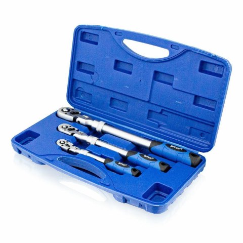 ZESTAW KLUCZY W WALIZCE GRZECHOTKI Z REGULACJĄ + NASADKI UDAROWE 6 EL