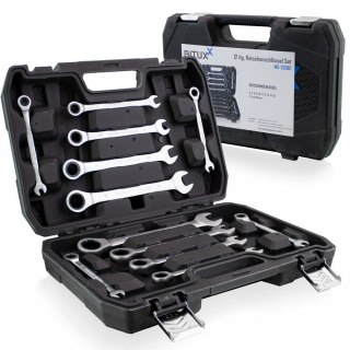 Bituxx Zestaw kluczy płasko-oczkowych 12 szt. 6-19 mm – stal Cr-V, komplet dla warsztatu i domu
