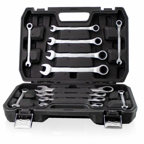 Bituxx Zestaw kluczy płasko-oczkowych 12 szt. 6-19 mm – stal Cr-V, komplet dla warsztatu i domu