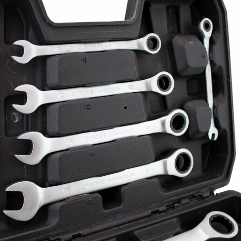 Bituxx Zestaw kluczy płasko-oczkowych 12 szt. 6-19 mm – stal Cr-V, komplet dla warsztatu i domu