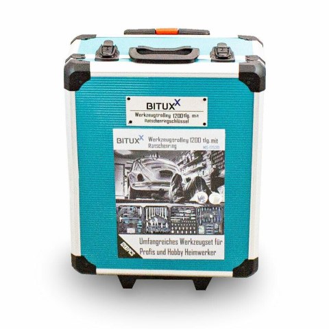 Bituxx zestaw narzędzi 1200 elementów w walizce na kółkach – kompletny warsztat domowy i profesjonalny