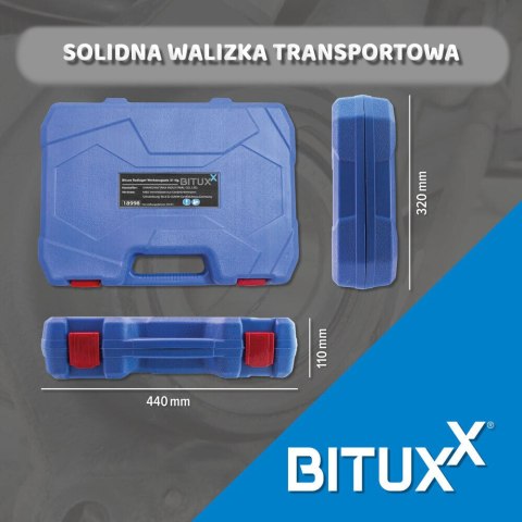 Zestaw narzędzi do łożysk piast i wałów napędowych 31 elementów – uniwersalny zestaw do montażu i demontażu z walizką