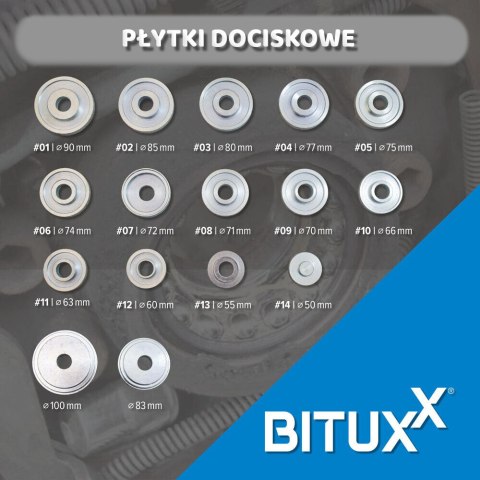 Zestaw narzędzi do łożysk piast i wałów napędowych 31 elementów – uniwersalny zestaw do montażu i demontażu z walizką