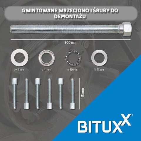 Zestaw narzędzi do łożysk piast i wałów napędowych 31 elementów – uniwersalny zestaw do montażu i demontażu z walizką