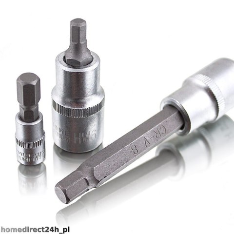 ZESTAW NASADEK IMBUSOWYCH KLUCZE 18 ELEMENTÓW STAL CHROMOWO WANADOWA