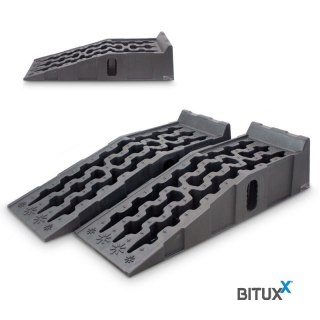 Bituxx – zestaw ramp najazdowych 2 szt. 6000 kg – lekkie rampy samochodowe do garażu i warsztatu
