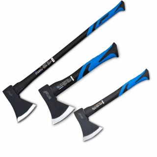 Zestaw 3 siekier BITUXX 600g 1000g 1800g z gumowaną rękojeścią z włókna szklanego