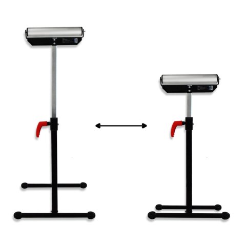 Zestaw podpory z rolką 2 sztuki udźwig 60 kg regulacja wysokości