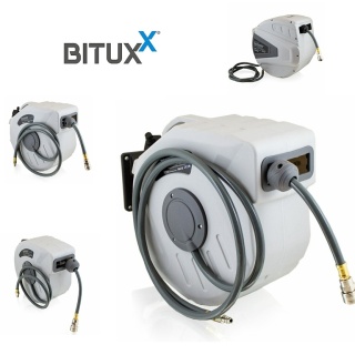 Automatycznie zwijany wąż pneumatyczny Bituxx 15 m 1/4″ – montaż na ścianę