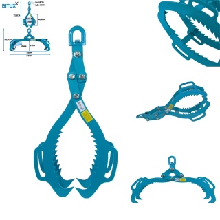 Chwytak do drewna 520 mm 800 kg samozaciskowy mocne kleszcze