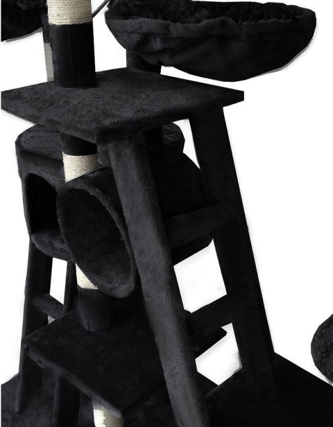 DRAPAK DLA KOTA XXL CZARNY PLAC ZABAW HAMAK LEGOWISKO DOM DOMEK 255CM