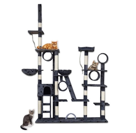 Drapak dla kota XXL 255 cm w kolorze siwy-ciemny plac zabaw dla kotów