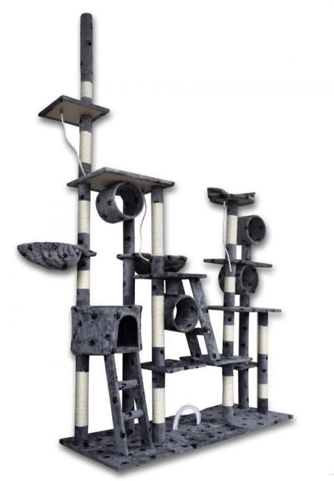 Drapak dla kota XXL 255 cm w kolorze siwy-ciemny plac zabaw dla kotów