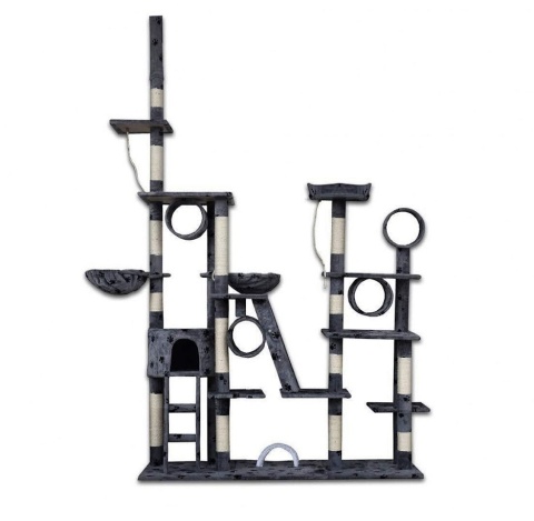 Drapak dla kota XXL 255 cm w kolorze siwy-ciemny plac zabaw dla kotów