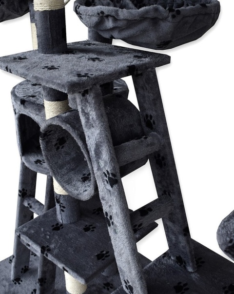 Drapak dla kota XXL 255 cm w kolorze siwy-ciemny plac zabaw dla kotów