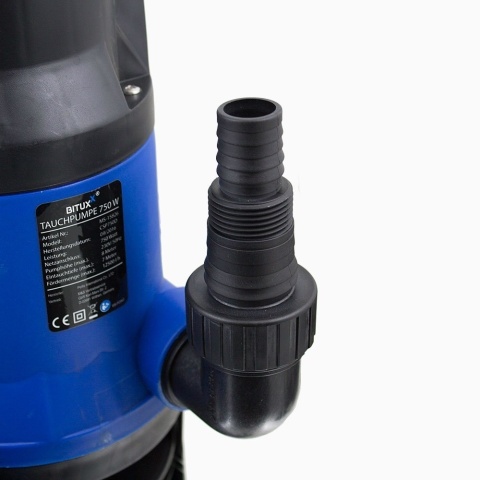 Elektryczna pompa głębinowa Bituxx 750 W moc 750 W, max przepływ 12 500 l/h, wysokość podnoszenia 8 m, głębokość zanurzenia 7 m
