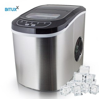 Metalowa kostkarka Bituxx 10-12 kg/24h – maszyna do lodu INOX