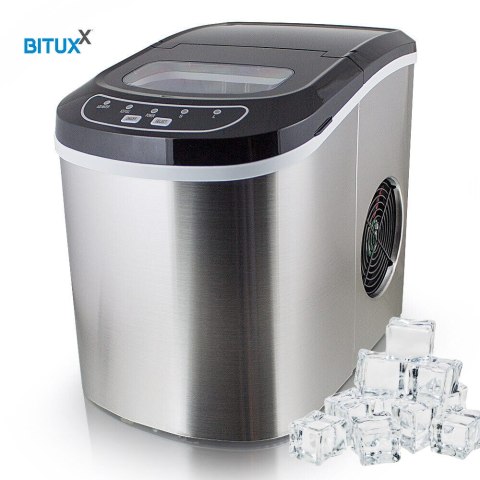 Metalowa kostkarka Bituxx 10-12 kg/24h – maszyna do lodu INOX