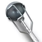 Łopata do dołów i otworów Bituxx – średnica 24 cm, długość 150 cm, waga 1,8 kg