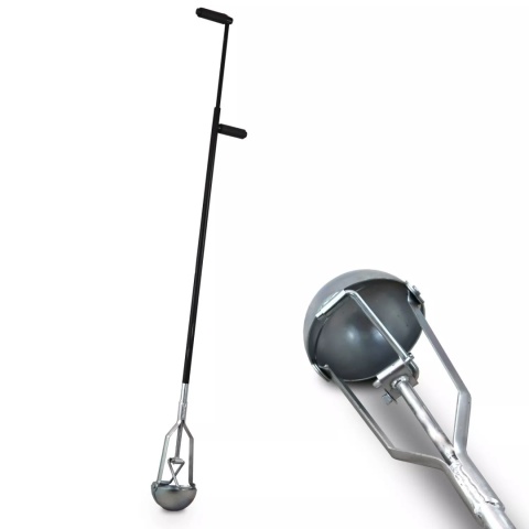 Łopata do dołów i otworów Bituxx – średnica 24 cm, długość 150 cm, waga 1,8 kg