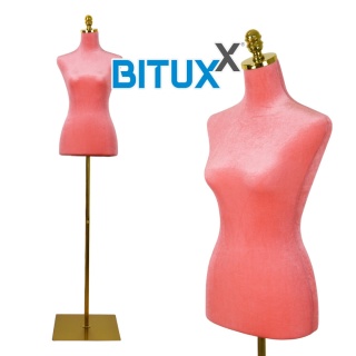 Manekin Krawiecki Popiersie na stojaku BITUXX Różowy Elegancki Wystawowy