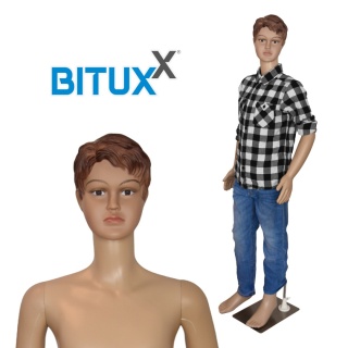 Manekin dzieciecy Pełnopostaciowy Chłopięcy na wystawę 140cm z podstawą