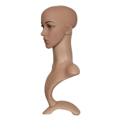 Manekin głowa damska ekspozycyjna głowa damska 52 cm do peruk, czapek i biżuterii
