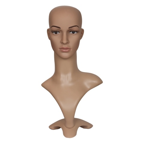 Manekin głowa damska ekspozycyjna głowa damska 52 cm do peruk, czapek i biżuterii