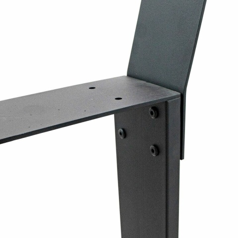 Metalowe nogi „płozy” do ławki 40×40 cm, stal malowana proszkowo czarna, zestaw 2 sztuk + oparcie