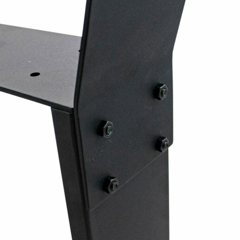 Metalowe nogi „płozy” do ławki 40×40 cm, stal malowana proszkowo czarna, zestaw 2 sztuk + oparcie