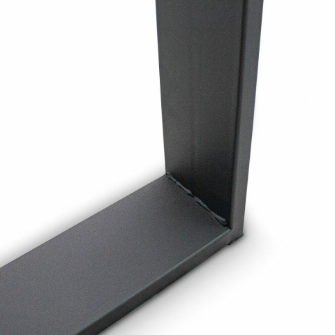 Metalowe nogi „płozy” do ławki 40×40 cm, stal malowana proszkowo czarna, zestaw 2 sztuk + oparcie