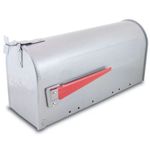 ORYGINALNA SOLIDNA SKRZYNKA NA LISTY AMERYKAŃSKA USA SREBRNA