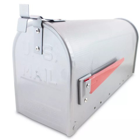 ORYGINALNA SOLIDNA SKRZYNKA NA LISTY AMERYKAŃSKA USA SREBRNA