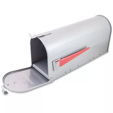 ORYGINALNA SOLIDNA SKRZYNKA NA LISTY AMERYKAŃSKA USA SREBRNA