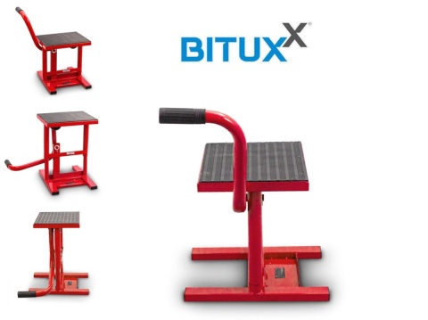 Podnośnik motocyklowy do 150kg 31-41cm 29x24cm Pionowy Czerwony Serwisowy