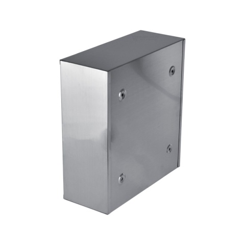 Popielnica ogrodowa ścienna ze stali nierdzewnej – duża, na kluczyk, inox