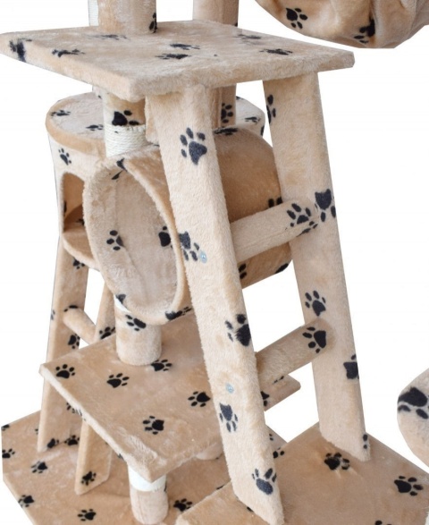 Drapak dla kota XXL 255 cm – wieża zabaw i relaksu z hamakami, tubami, domkiem i sizalowymi słupkami