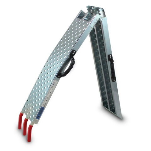 Komplet 2 stalowych ramp najazdowych 176 cm o udźwigu 800 kg (2×400 kg), szerokość najazdu 22 cm, składane, idealne do motocykl