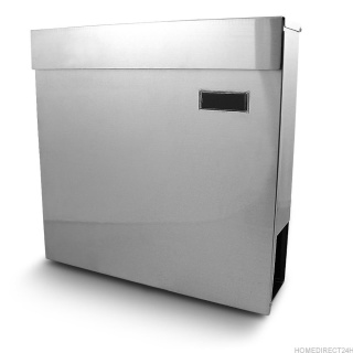 SREBRNA METALICZNA SKRZYNKA NA LISTY POCZTOWA SOLIDNA NAŚCIENNA