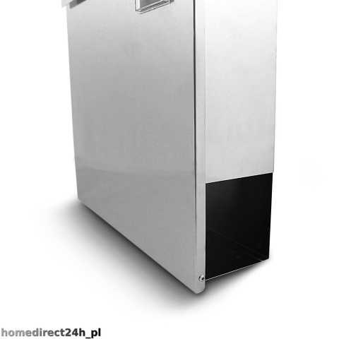 SREBRNA METALICZNA SKRZYNKA NA LISTY POCZTOWA SOLIDNA NAŚCIENNA