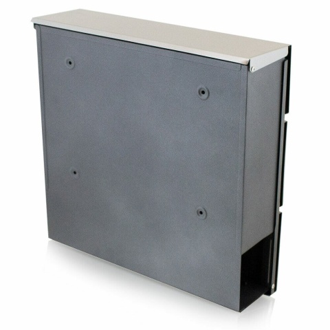 SZARA SKRZYNKA POCZTOWA NA LISTY NOWY DESIGN NOWOCZESNA NAŚCIENNA