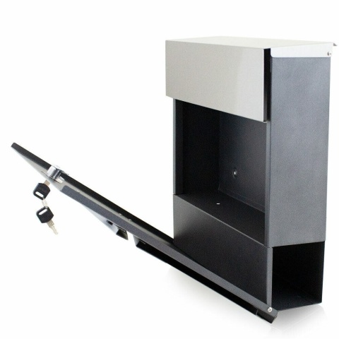 SZARA SKRZYNKA POCZTOWA NA LISTY NOWY DESIGN NOWOCZESNA NAŚCIENNA