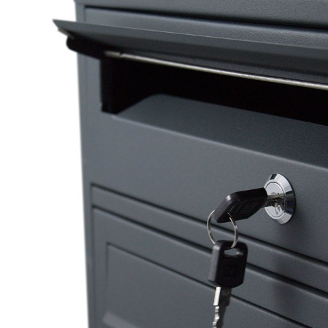 Skrzynka Lokatorska Grafitowa 10 wrzutów Malowana proszkowo BITUXX zewnętrzna do bloku