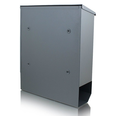 Skrzynka na listy BITUXX z gazetnikiem Na klucz Grafitowa 35x42x12cm