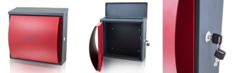 Skrzynka na listy Nowoczesna półokrągła Solidna Naścienna POST na kluczyk