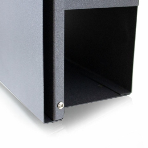 Skrzynka na listy Pocztowa wisząca Naścienna Grafitowa z gazetnikiem