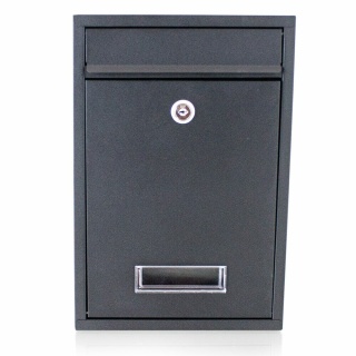 Skrzynka na listy pocztowa do bloku Czarna Pojedyncza Modułowa 31x21x8,5