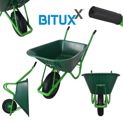 Taczka Ogrodowa 250kg 100l Misa PVC metalowy Stelaż BITUXX lekka