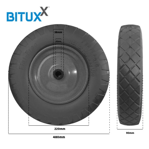 Taczka Ogrodowa 250kg 100l Misa PVC metalowy Stelaż BITUXX lekka